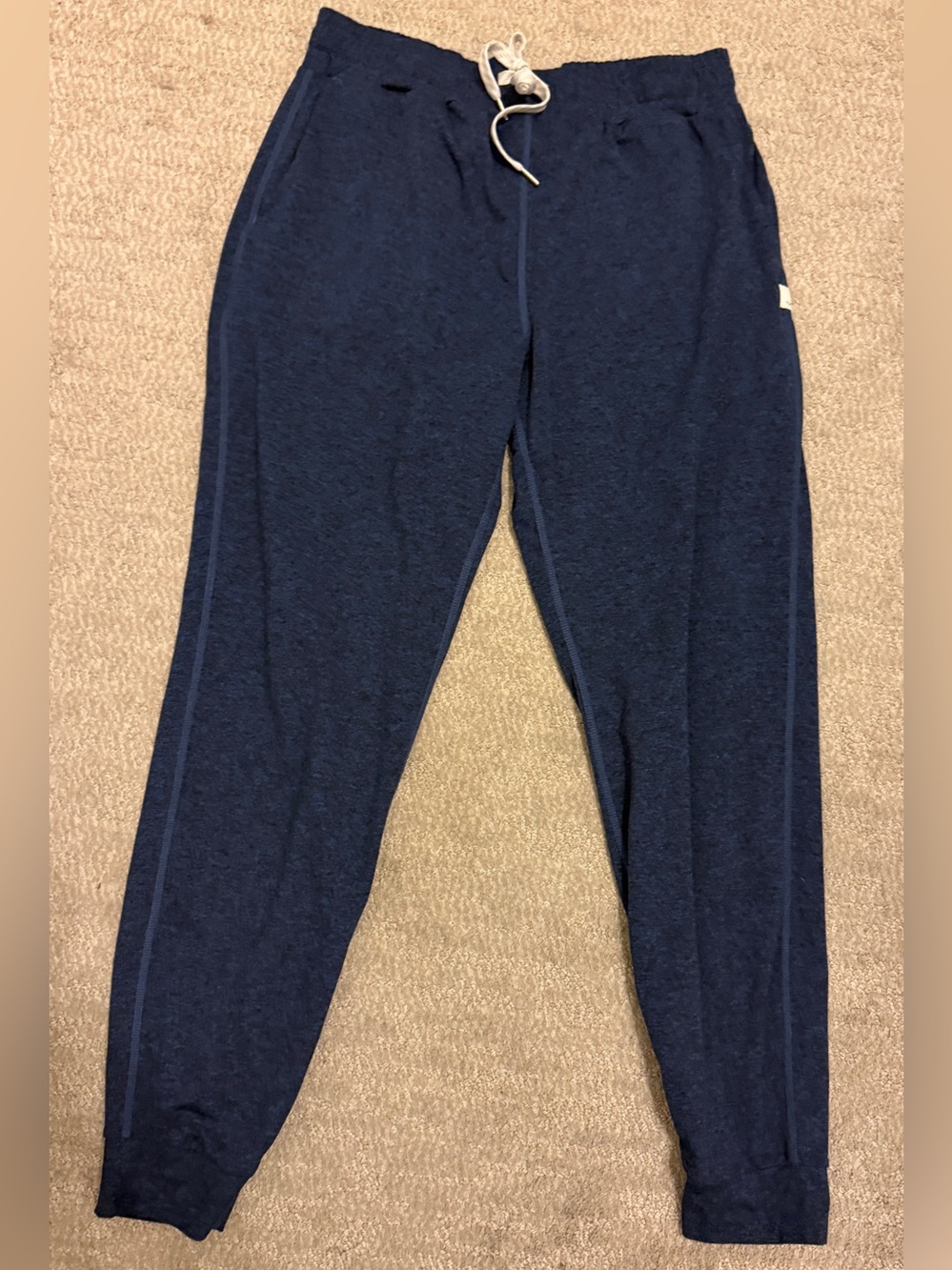 Vuori joggers heathered Navy blue size small - Picture 2 of 5